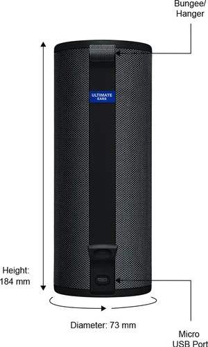 Ultimate Ears BOOM 3 Zwart 5 Ultimate Ears BOOM 3 Zwart - Afbeelding 3