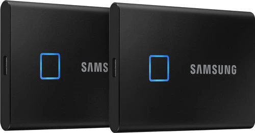 Samsung T7 Touch Portable SSD 1TB Zwart - Duo Pack 3 Samsung T7 Touch Portable SSD 1TB Zwart - Duo Pack