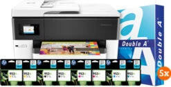 HP Officejet 7740 + 2 Set Extra Inkt + 2500 Vellen A4 Papier