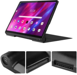 Lenovo Yoga Tab 13 128GB Wifi Zwart + Just In Case Smart Tri-Fold Book Case Zwart -Tech Winkel 1671617