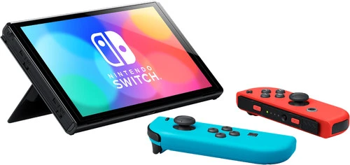 Nintendo Switch OLED Rood/Blauw + Animal Crossing New Horizons 4 Nintendo Switch OLED Rood/Blauw + Animal Crossing New Horizons - Afbeelding 2