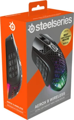 SteelSeries Aerox 9 Draadloze Gaming Muis Zwart -Tech Winkel 1734154