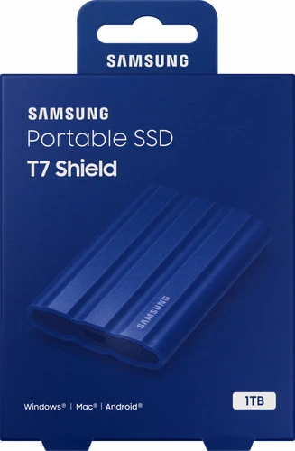 Samsung Portable SSD T7 Shield 1TB Blauw - Duo Pack 10 Samsung Portable SSD T7 Shield 1TB Blauw - Duo Pack - Afbeelding 8