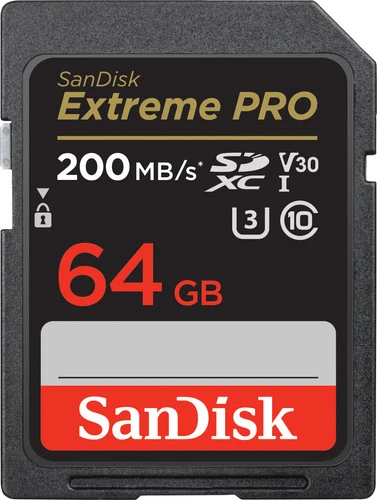 SanDisk SDXC Extreme Pro 64GB 200mb/s 3 SanDisk SDXC Extreme Pro 64GB 200mb/s