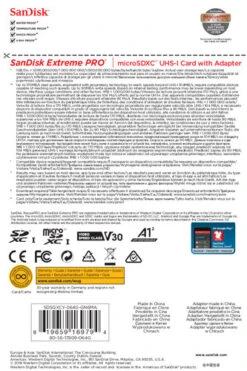 SanDisk MicroSDXC Extreme Pro 64GB 200mb/s -Tech Winkel 1765906