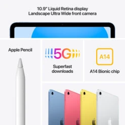 Apple IPad (2022) 10.9 Inch 256GB Wifi + 5G Blauw + Apple Pencil 1 (2022) -Tech Winkel 1832227