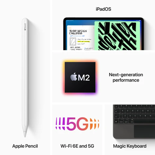 Apple IPad Pro (2022) 12.9 Inch 512GB Wifi + 5G Zilver 9 Apple IPad Pro (2022) 12.9 Inch 512GB Wifi + 5G Zilver - Afbeelding 7
