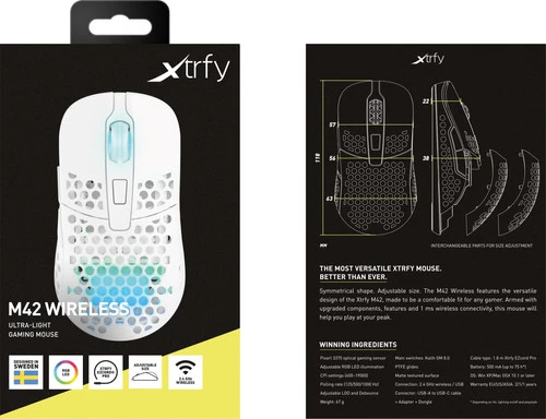 Xtrfy M42 Wireless Gaming Muis Wit 15 Xtrfy M42 Wireless Gaming Muis Wit - Afbeelding 13