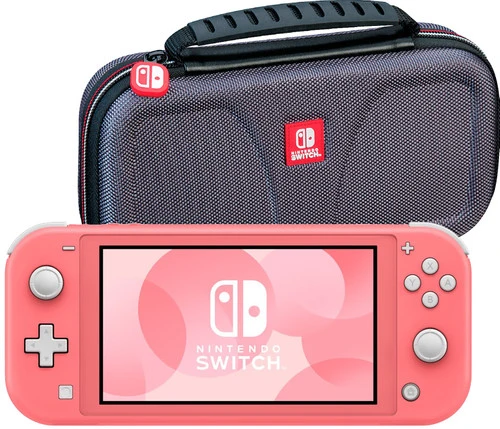 Nintendo Switch Lite Koraal + Bigben Officiële Nintendo Switch Lite Beschermtas 3 Nintendo Switch Lite Koraal + Bigben Officiële Nintendo Switch Lite Beschermtas