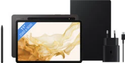 Samsung Galaxy Tab S8 11 Inch 128GB Wifi Grijs + Bescherm- En Oplaadpakket