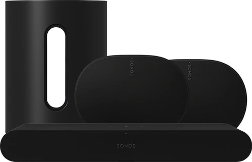 Sonos Ray Zwart + Era 300 Zwart + Sub Mini Zwart 3 Sonos Ray Zwart + Era 300 Zwart + Sub Mini Zwart