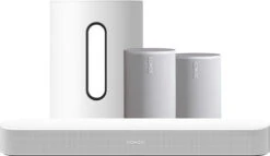 Sonos Beam Gen2 Wit + 2x Era 100 Wit + Sub Mini Wit