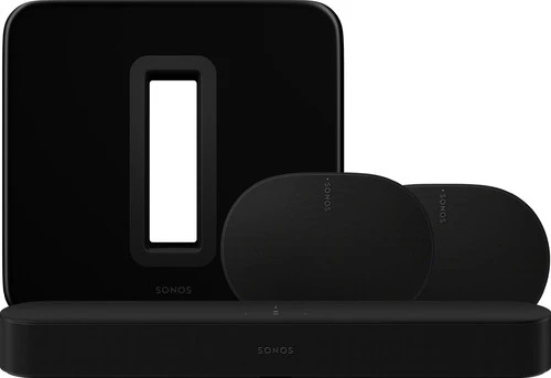 Sonos Beam Gen2 Zwart + 2x Era 300 Zwart + Sub G3 Zwart 3 Sonos Beam Gen2 Zwart + 2x Era 300 Zwart + Sub G3 Zwart