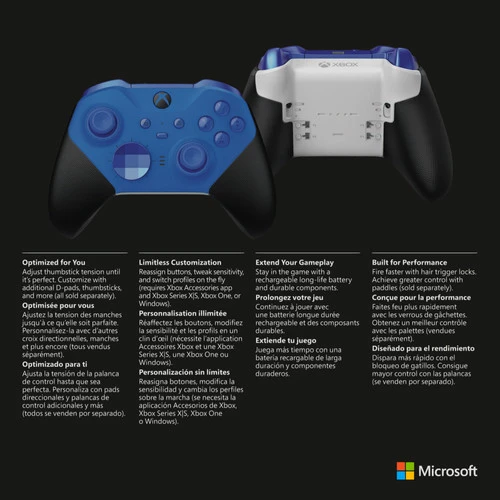 Microsoft Xbox Elite 2 Controller Core Blauw 8 Microsoft Xbox Elite 2 Controller Core Blauw - Afbeelding 6