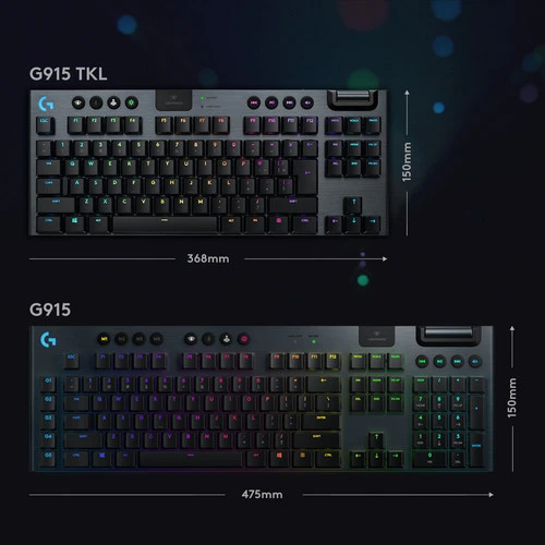 Logitech G915 TKL Tenkeyless Lightspeed Draadloos RGB Mechanisch Gaming Toetsenbord QWERTY 9 Logitech G915 TKL Tenkeyless Lightspeed Draadloos RGB Mechanisch Gaming Toetsenbord QWERTY - Afbeelding 7