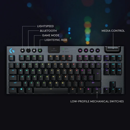 Logitech G915 TKL Tenkeyless Lightspeed Draadloos RGB Mechanisch Gaming Toetsenbord QWERTY 10 Logitech G915 TKL Tenkeyless Lightspeed Draadloos RGB Mechanisch Gaming Toetsenbord QWERTY - Afbeelding 8