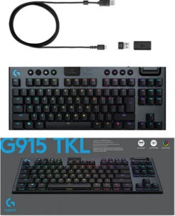 Logitech G915 TKL Tenkeyless Lightspeed Draadloos RGB Mechanisch Gaming Toetsenbord QWERTY 24 Logitech G915 TKL Tenkeyless Lightspeed Draadloos RGB Mechanisch Gaming Toetsenbord QWERTY -Tech Winkel 1950390