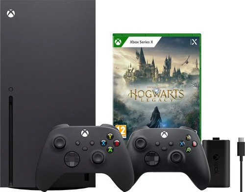 Xbox Series X + Hogwarts Legacy + Microsoft Xbox Controller Zwart + Play & Charge Kit 3 Xbox Series X + Hogwarts Legacy + Microsoft Xbox Controller Zwart + Play & Charge Kit