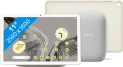 Google Pixel Tablet 128GB Wifi Creme + Pixel Tablet Back Cover Crème + Nest Audio Chalk