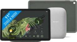 Google Pixel Tablet 128GB Wifi Grijs + Pixel Tablet Back Cover Grijs + Nest Audio Chalk