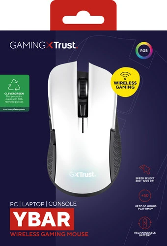 Trust GXT 923W Ybar Draadloze Gaming Muis Wit 8 Trust GXT 923W Ybar Draadloze Gaming Muis Wit - Afbeelding 6