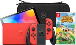 Nintendo Switch OLED Super Mario Editie + Animal Crossing + BlueBuilt Beschermhoes