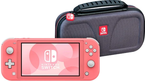 Nintendo Switch Lite Animal Crossing New Horizons Editie Roze + Beschermhoes 4 Nintendo Switch Lite Animal Crossing New Horizons Editie Roze + Beschermhoes - Afbeelding 2