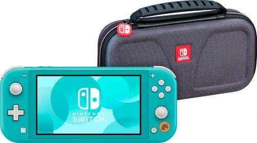 Nintendo Switch Lite Animal Crossing New Horizons Editie Turquoise + Beschermhoes 4 Nintendo Switch Lite Animal Crossing New Horizons Editie Turquoise + Beschermhoes - Afbeelding 2